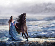 Lady in Blue #1 Digital Art by Melinda Hughes-Berland