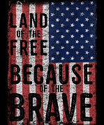 Land Of The Free Because Of The Brave #1 Digital Art by Flippin Sweet Gear