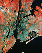 Landsat Infrared Image Of New York City #1 Photograph by Science Photo Library