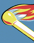 Lit Match #1 Drawing by CSA Images Lit Match #1 Drawing by CSA Images