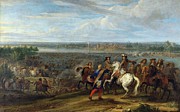 Louis Xiv Crossing Into The Netherlands At Lobith Painting by Adam Frans Van Der Meulen Louis Xiv Crossing Into The Netherlands At Lobith Painting by Adam Frans Van Der Meulen