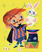 Magician and Rabbit #1 Drawing by CSA Images
