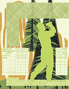 Man Swinging a Golf Club #1 Drawing by CSA Images Man Swinging a Golf Club #1 Drawing by CSA Images