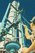 Man Working at an Oil Refinery #1 Drawing by CSA Images Man Working at an Oil Refinery #1 Drawing by CSA Images