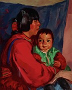 Maria And Baby Painting by Robert Henri Maria And Baby Painting by Robert Henri