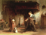 Mending The Nets Painting by Jozef Israels