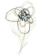 Monochrome Floral Study Iv #1 Painting by June Erica Vess