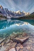 Moraine Lake In The Clouds #1 Photograph by Pierre Leclerc Photography