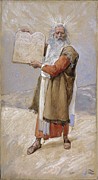 Moses And The Ten Commandments Painting by James Tissot
