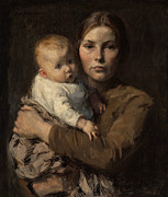 Mother and Child, from 1906 Painting by Gari Melchers Mother and Child, from 1906 Painting by Gari Melchers