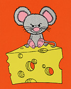 Mouse and Cheese #1 Drawing by CSA Images Mouse and Cheese #1 Drawing by CSA Images