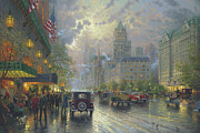 New York Fifth Avenue #1 Painting by Thomas Kinkade