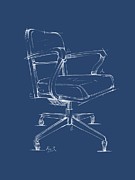 Office Chair Blueprint I #1 Painting by Ethan Harper