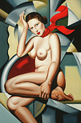 Orange Scarf Painting by Catherine Abel Orange Scarf Painting by Catherine Abel