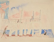 Pier With Four Figures Painting by Charles Demuth Pier With Four Figures Painting by Charles Demuth