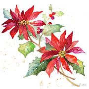 Poinsettias I #1 Painting by Lanie Loreth