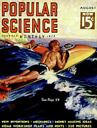 Popular Science Magazine Cover August 1931 #1 Drawing by Popular Science