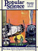 Popular Science Magazine Cover November 1929 #1 Drawing by Popular Science
