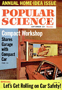 Popular Science Magazine Cover September 1956 #1 Drawing by Popular Science