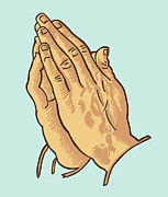 Praying Hands #1 Drawing by CSA Images Praying Hands #1 Drawing by CSA Images