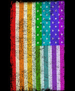 Rainbow Us Flag #1 Digital Art by Flippin Sweet Gear