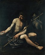 Saint John The Baptist Painting by Roman School