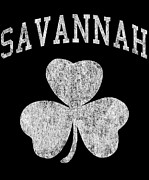 Savannah Georgia Irish Shamrock #1 Digital Art by Flippin Sweet Gear