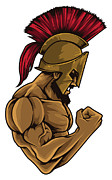 Spartan At The Gym Training Fitness Muscles Power #1 Digital Art by Mister Tee