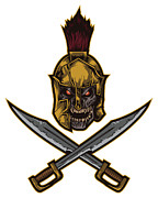 Spartan Warrior Sparta Greek Fighter Skull Sword #2 Digital Art by Mister Tee
