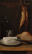 Still Life With Herring, Bread, And Cheese Painting by Alexandre-gabriel Decamps Still Life With Herring, Bread, And Cheese Painting by Alexandre-gabriel Decamps