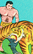 Tarzan and tiger #1 Drawing by CSA Images Tarzan and tiger #1 Drawing by CSA Images