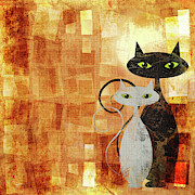 The Cats 1 Mixed Media by Jelena Jovanovic The Cats 1 Mixed Media by Jelena Jovanovic