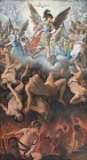 The Fall Of The Rebel Angels Painting by Eugenio Cajes The Fall Of The Rebel Angels Painting by Eugenio Cajes