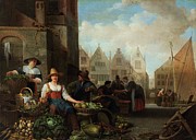 The Vegetable Market Painting by Hendrik Martensz. Sorgh