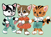 Three Kittens #1 Drawing by CSA Images