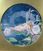 Titania Lying On A Leaf Painting by John Simmons