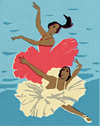 Two Ballerinas #1 Drawing by CSA Images