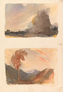 Two Drawings On One Sheet: Landscape #1 Drawing by Artokoloro