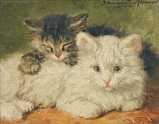 Two Kittens Painting by Henriette Ronner-knip Two Kittens Painting by Henriette Ronner-knip