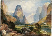 Valley Of Babbling Waters, Southern Utah Painting by Thomas Moran