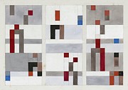 Vertical-horizontal Composition Painting by Sophie Taeuber-arp