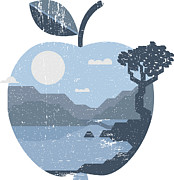 Vintage Panorama Apple #2 Digital Art by Mister Tee