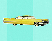 Vintage Yellow Car #1 Drawing by CSA Images Vintage Yellow Car #1 Drawing by CSA Images