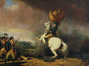 Washington Rallying the Americans at the Battle of Princeton #1 Painting by William Ranney
