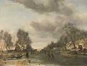 Winter Scene. #1 Painting by Jan van de Cappelle Winter Scene. #1 Painting by Jan van de Cappelle