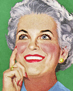Woman Smiling #1 Drawing by CSA Images