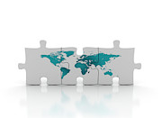 World Map On Puzzle #1 Photograph by Science Photo Library