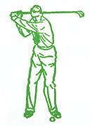 Golfer #10 Drawing by CSA Images