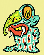 Monster #10 Drawing by CSA Images Monster #10 Drawing by CSA Images