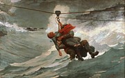 The Life Line Painting by Winslow Homer